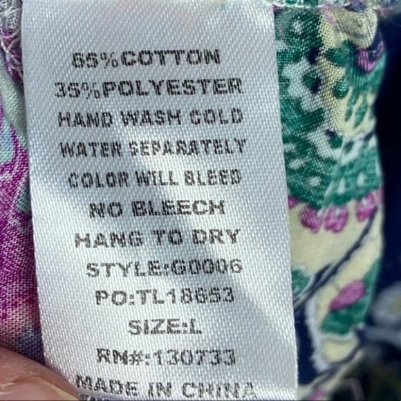 Umgee Jeweltone Print Sleeveless Romper Purple Size Large Bohemian Pockets Boho - Picture 6 of 8